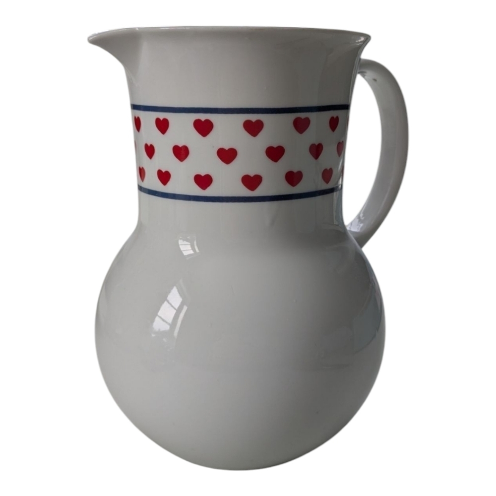 Copco Pitcher Porcelain Hearts Japan Large 1L
